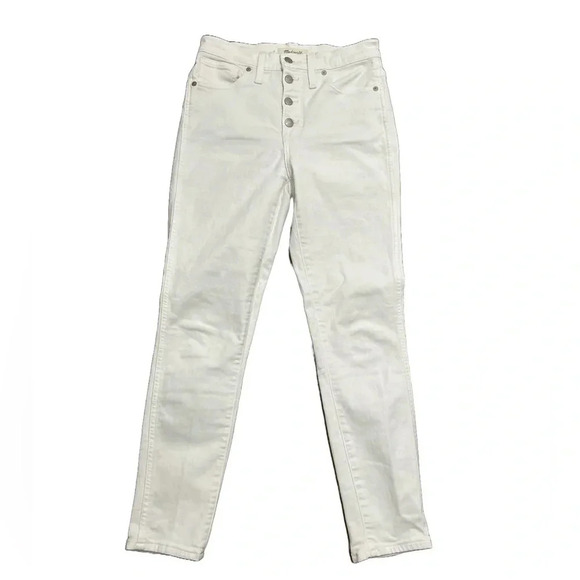 Madewell 10” High Rise Skinny Crop with Fly Button. White size 27 - Picture 1 of 8
